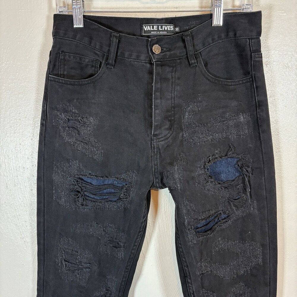 VALE LIVES Made in Heaven Men's 30 x 31 Jeans Blue Denim Distressed